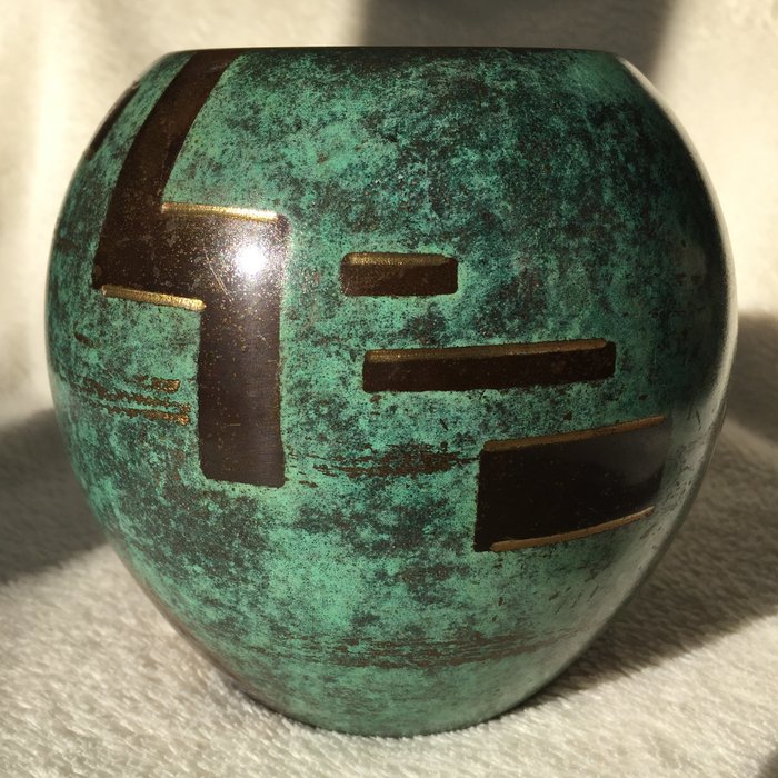 WMF Ikora - Patinated metal Art Deco vase