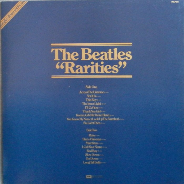 THE BEATLES " RARITIES " -  MEGA RARE PROMO LP - SAMPLER ALBUM NOT FOR SALE - MINT