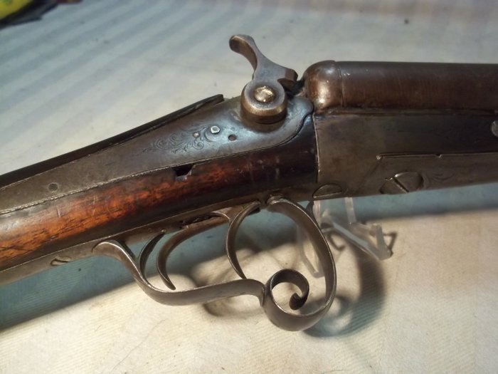 French double barrel shotgun, St. Etienne 1880-1910