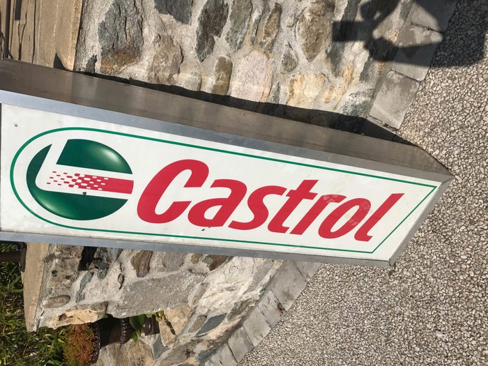 Castrol - neon sign with aluminium box