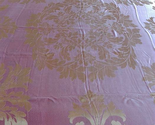 Bedspread - San Leucio - Damask silk - Italy, 20th century