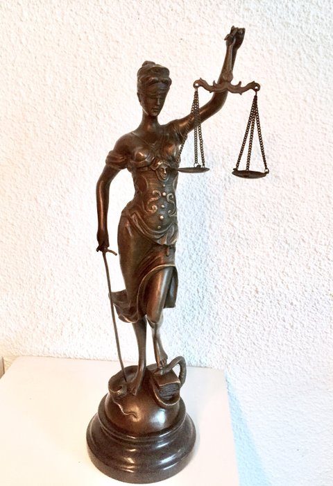 Lady Justice-bronze sculpture-J.B. Deposee Mayer
