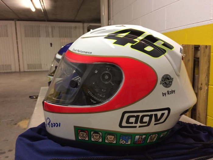 Helmet - AGV GP Pro replica Mugello 2002 Valentino Rossi