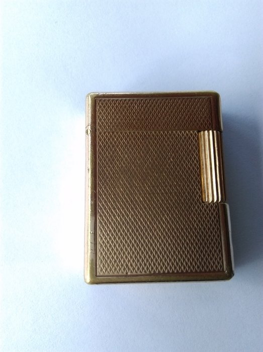 S.T.Dupont lighter - Paris line 1 bs - gold plated - Catawiki