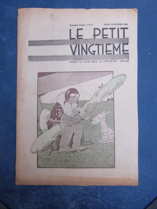 Tintin - Le Petit Vingtième 7 - première apparition de Tintin en couverture - B - EO (1930)
