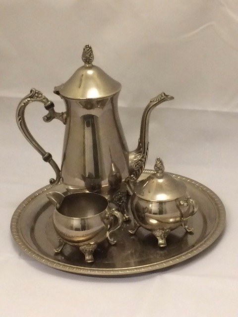 Four piece SBS Silver plated Coffee set
