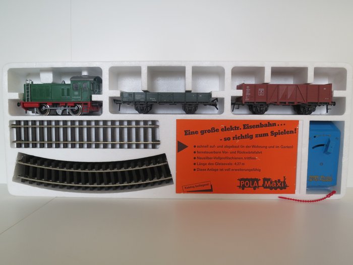 Gauge 0 - Pola Maxi - 0405 - Starter set with a locomotive, wagons, rails en transformer