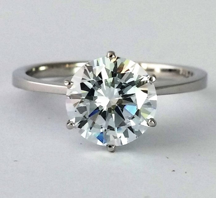 1.00ct - D color - SI1 clarity - Diamond Ring - 14K White Gold - size ...