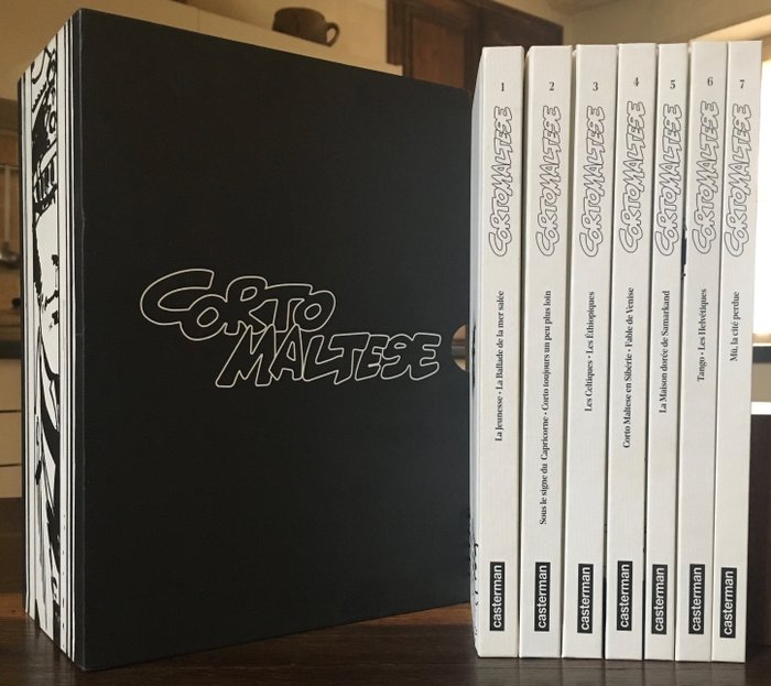 Pratt, Hugo - Corto Maltese - Complete black and white collection - 7Volumes + Box - Limited Edition - Original Edition (2015)