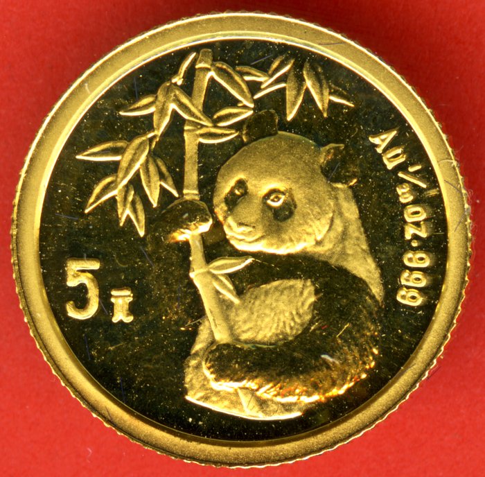 China - 5 Yuan 1995 "Panda" - 1/20 oz gold - Catawiki