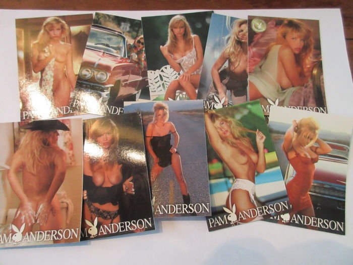 Complete set of 100 Playboy Trading Cards of Pamela Anderson (Baywatch - Barbwire)