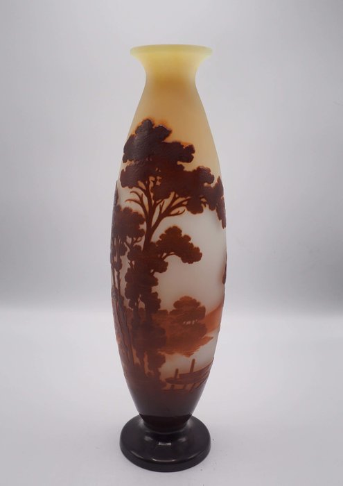 Emile Gallé (1846-1904) - Large vase "Paesaggio silvestre"