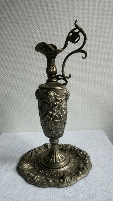 Vintage Italian decorative pitcher - carafe Peltrato 90% - mid-20th century