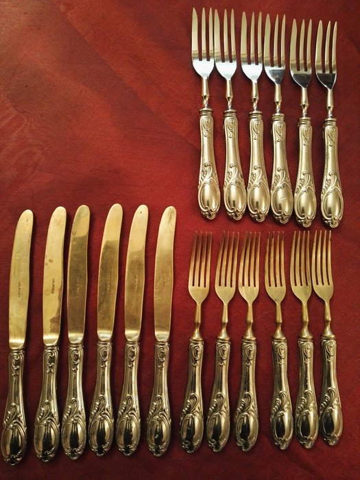 Solingen, cutlery set in 800 silver