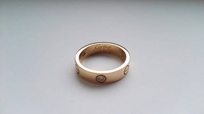 Cartier - Love ring unisex, 3 diamonds 