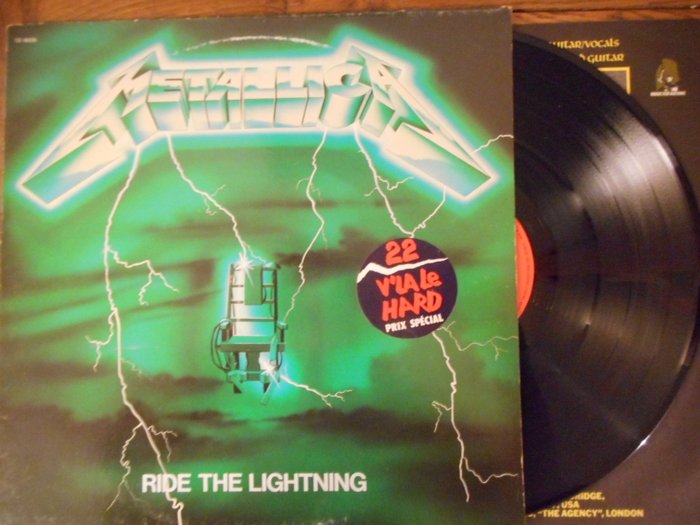 Rare To Find LP Métallica Ride The Lightning Green Cover
