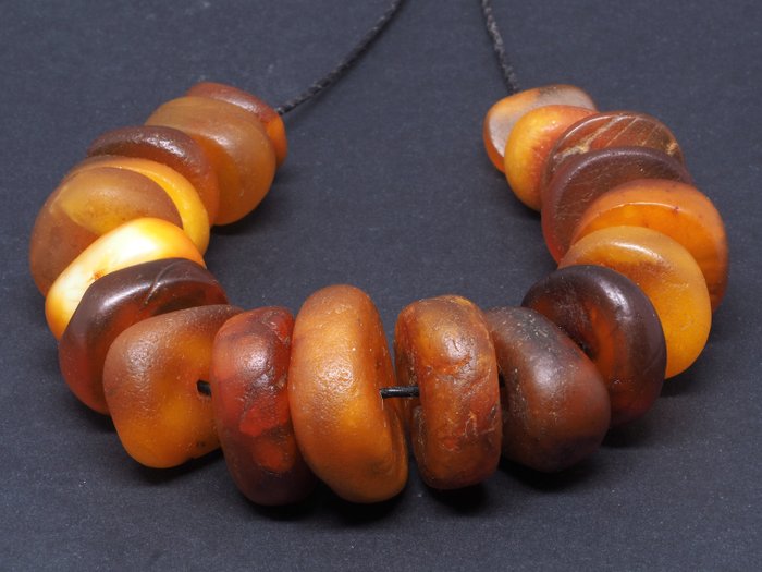 2 strand Amber Moroccan vintage African African Amber 