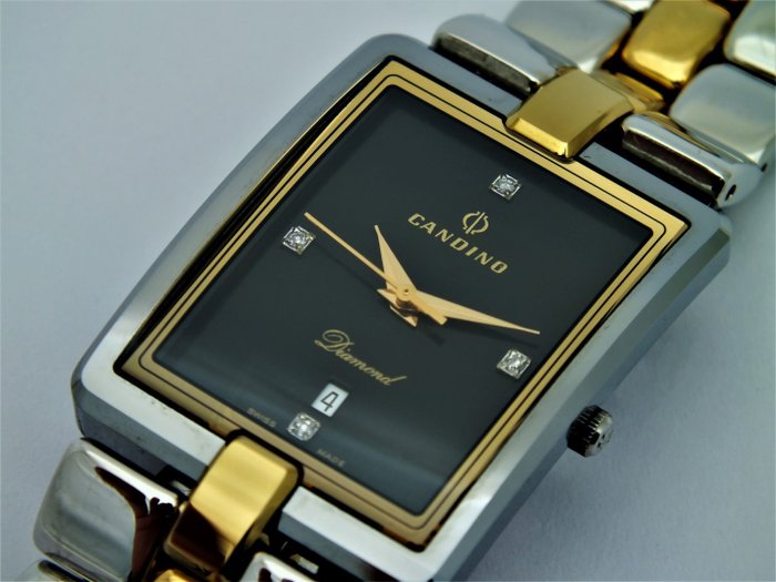 Candino diastar ceramic diamondS wrist watch mens   1990's