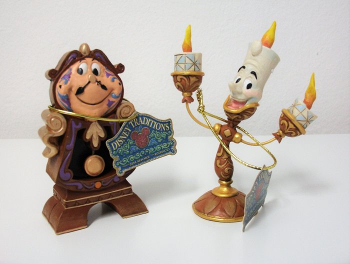 Enesco Disney Traditions by Jim Shore Beauty and The Beast Cogsworth and Mrs 5 Inch Multicolor Potts Figurine