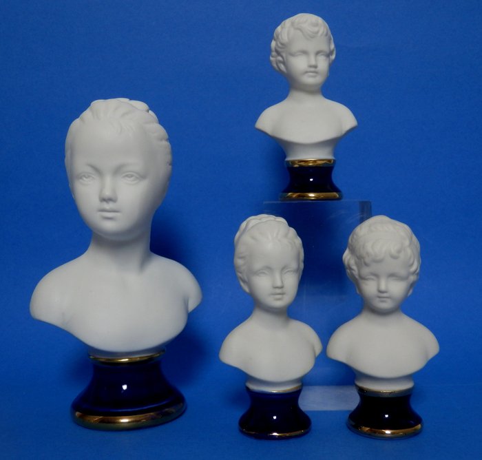 Pucci - Capodimonte biscuit porcelain busts of children - Catawiki
