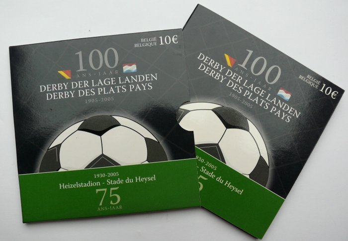 比利时. 10 Euro 2004 '100 Jahre Derby der lage landen' Proof  (没有保留价)