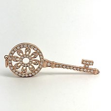 tiffany petals key pendant