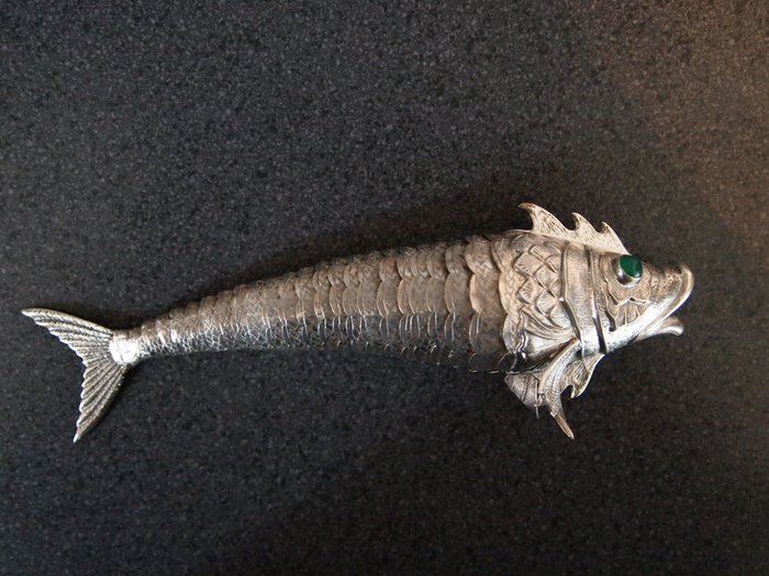 A silver articulated fish - Spain - 20th century