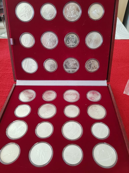 Russia - Coin set «1980 Moscow Olympic Games», 14 x 5 roubles and 14 x 10 roubles 1977-1979