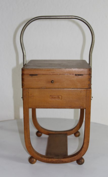Torck - wooden sewing box - design 1950s - Belgium Deinze - marked