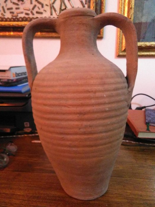 Bombolo - Antique amphora-shaped terracotta vase  Sicily, 1870