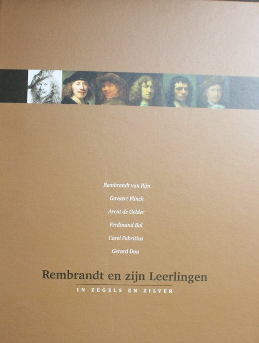 "Rembrandt en zijn leerlingen" in verzamelalbum compleet met munten en postzegels - ZILVER