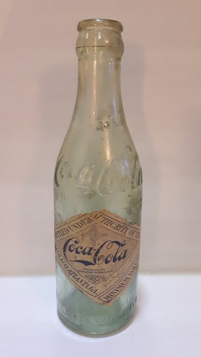 Coca Cola bottle 1910 - 1915 with original label
