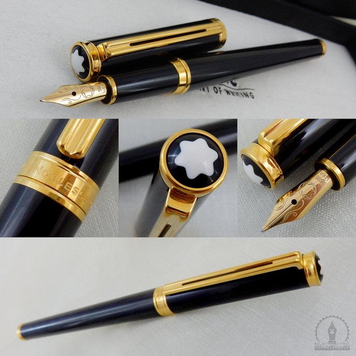Montblanc Noblesse Oblige Black GT Fountain Pen | 14K-585 Fine Nib