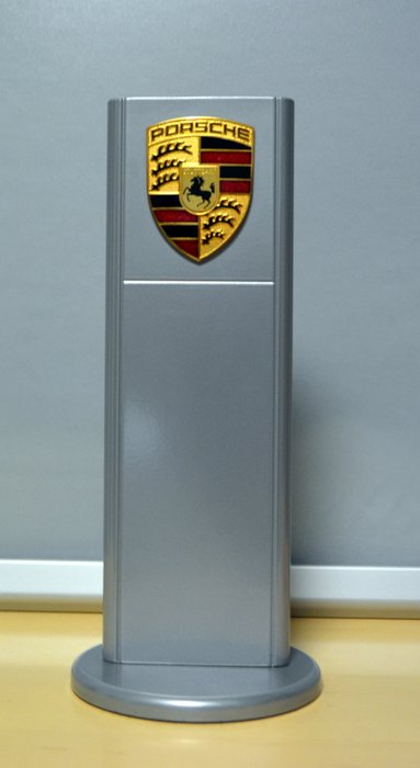 Porsche pylon driver's selection - rare original - table pylon - paperweight metal Porsche