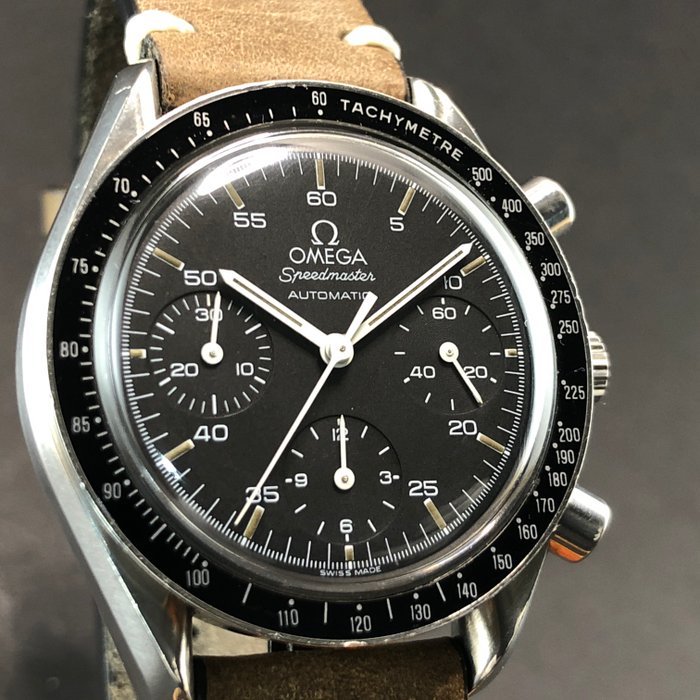 omega chronograph leather strap