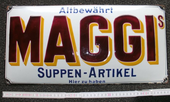 Enamel sign - Maggi - Germany, ca. 1920-30