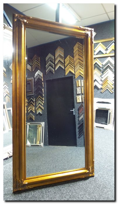 Size Mirror With Facet Cut Glass, Large Door Size Mirror