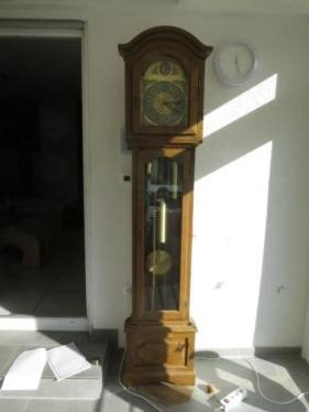 Grandfather clock, corner clock, interclock Kieninger with Westminster striking mechanism 4/4 - circa 1983