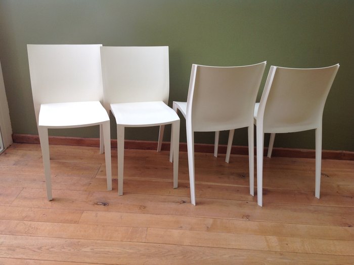 Philippe Starck for XO - 4 Slick-Slick chairs in ivory colour