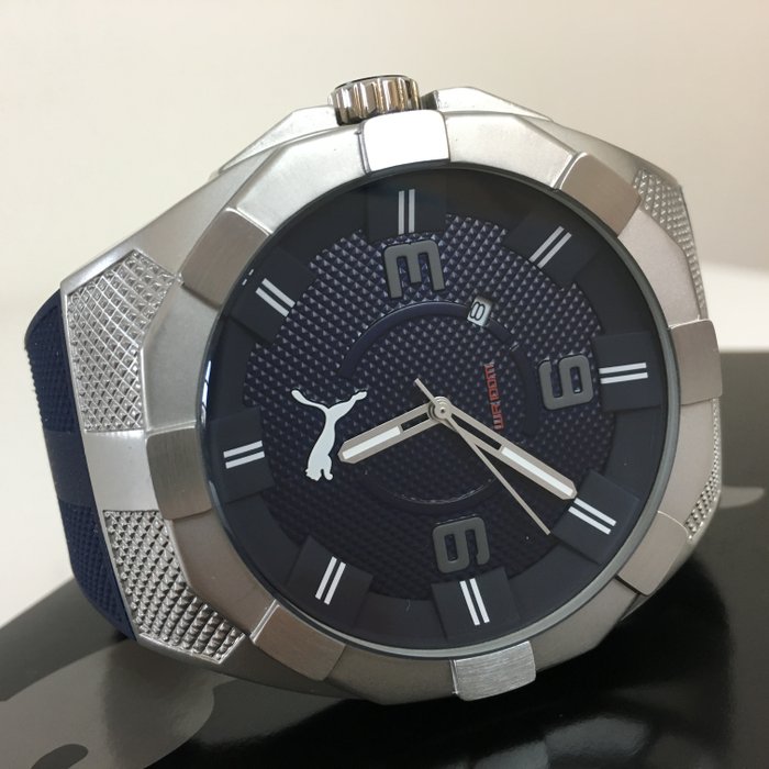 relogio puma stainless steel 805 water resistant 5 bar