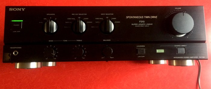 Sony TA-F210 60 WPC Integrated Stereo Amplifier with phono stage c.1989.