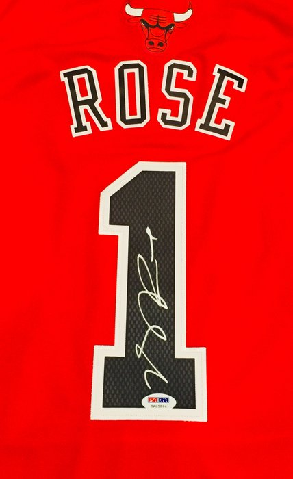 signed derrick rose jersey