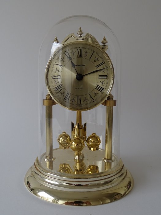 A pendulum mantelpiece clock under a dome - Staiger - Made in Germany
