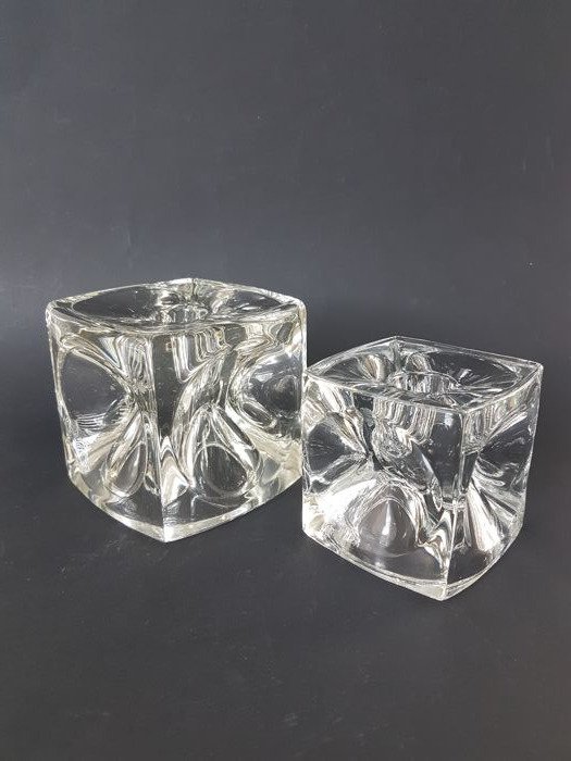 Rudolf Jurnikl von Sklo Union Kerzenhalter - Glas
