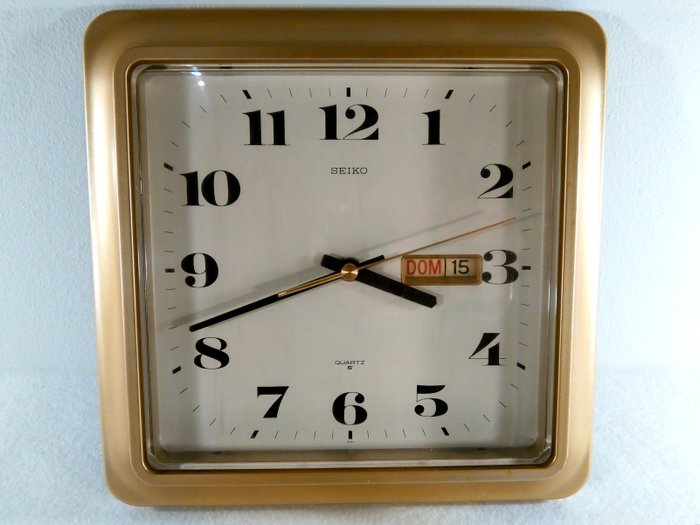 Seiko - Vintage zegar ścienny z datą - 1