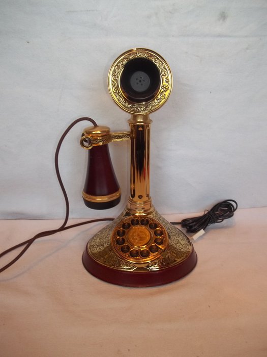 Franklin Mint - Alexander Graham Bell Erinnerungstelefon - 24 Karat vergoldet.