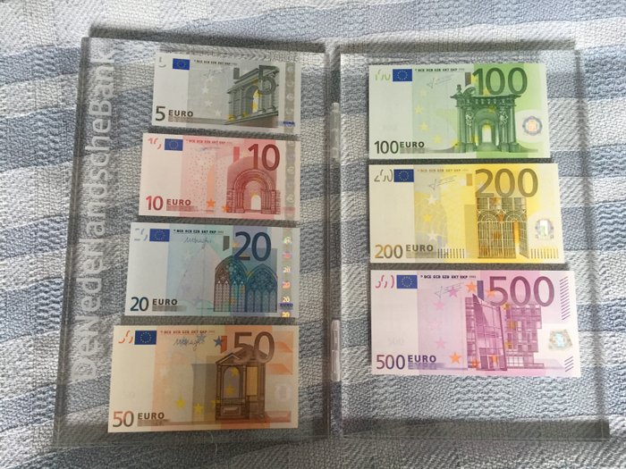 Holanda - Presentatie set Eurobiljetten in 2017 uitgegeven door de Nederlandsche Bank 