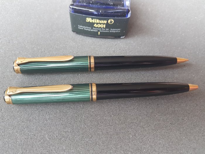 Pelikan - Bolígrafo K800 y lápiz D800 - estriado verde