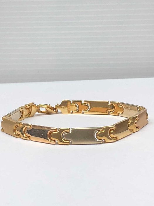 Men's bracelet in 18 kt yellow gold, signed Kilt