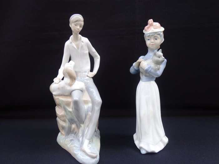 Nao 2 hiszpańskie figurki porcelanowe